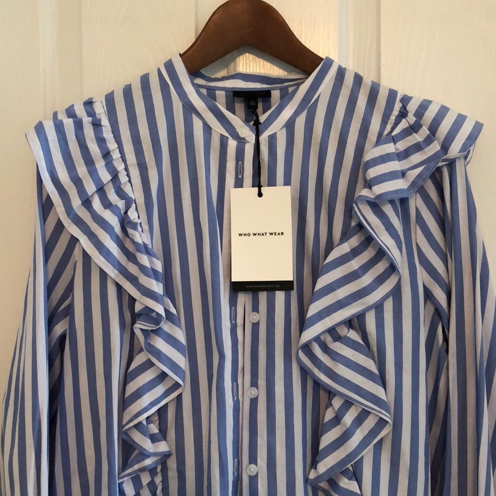 New - Who What Wear Button Down Blouse